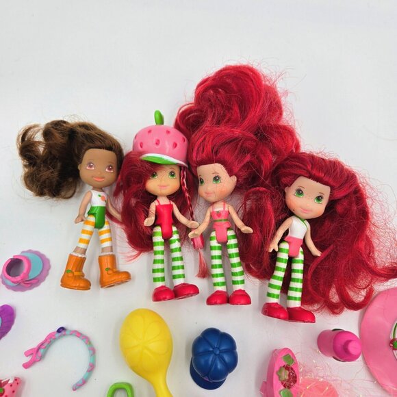 Strawberry Shortcake Mini Dolls 3” Hasbro Lot Figures And Accessories Be… - Picture 4 of 8